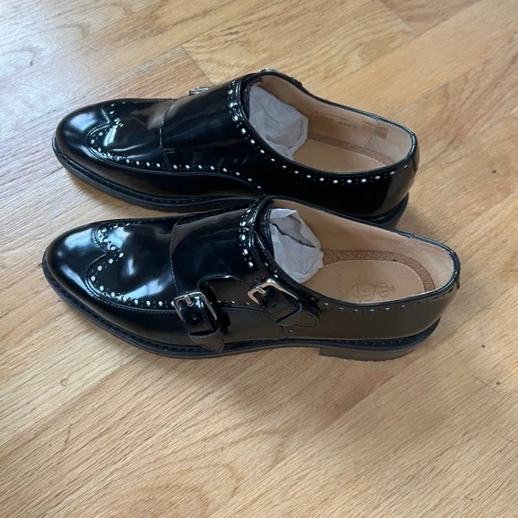 Office of Angela Scott - Mr. York patent leather black studded monk strap shoes - Picture 3 of 6